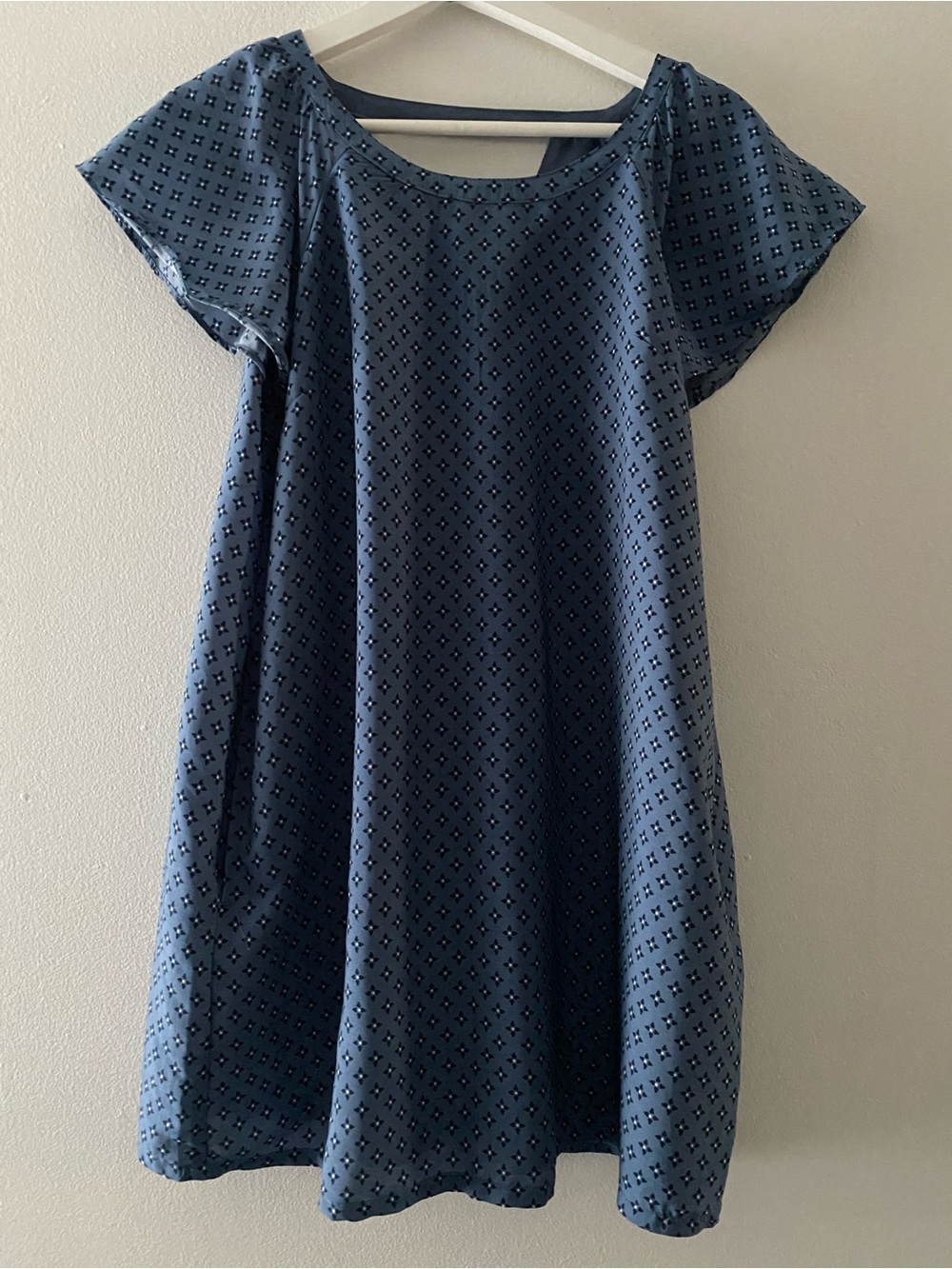 Abercrombie & Fitch Women’s Blue Short Flutter Sleeve Shift Dress Petite S